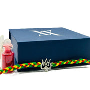 shiva Trishul 925 Silver Rakhi With kumkum and Rice